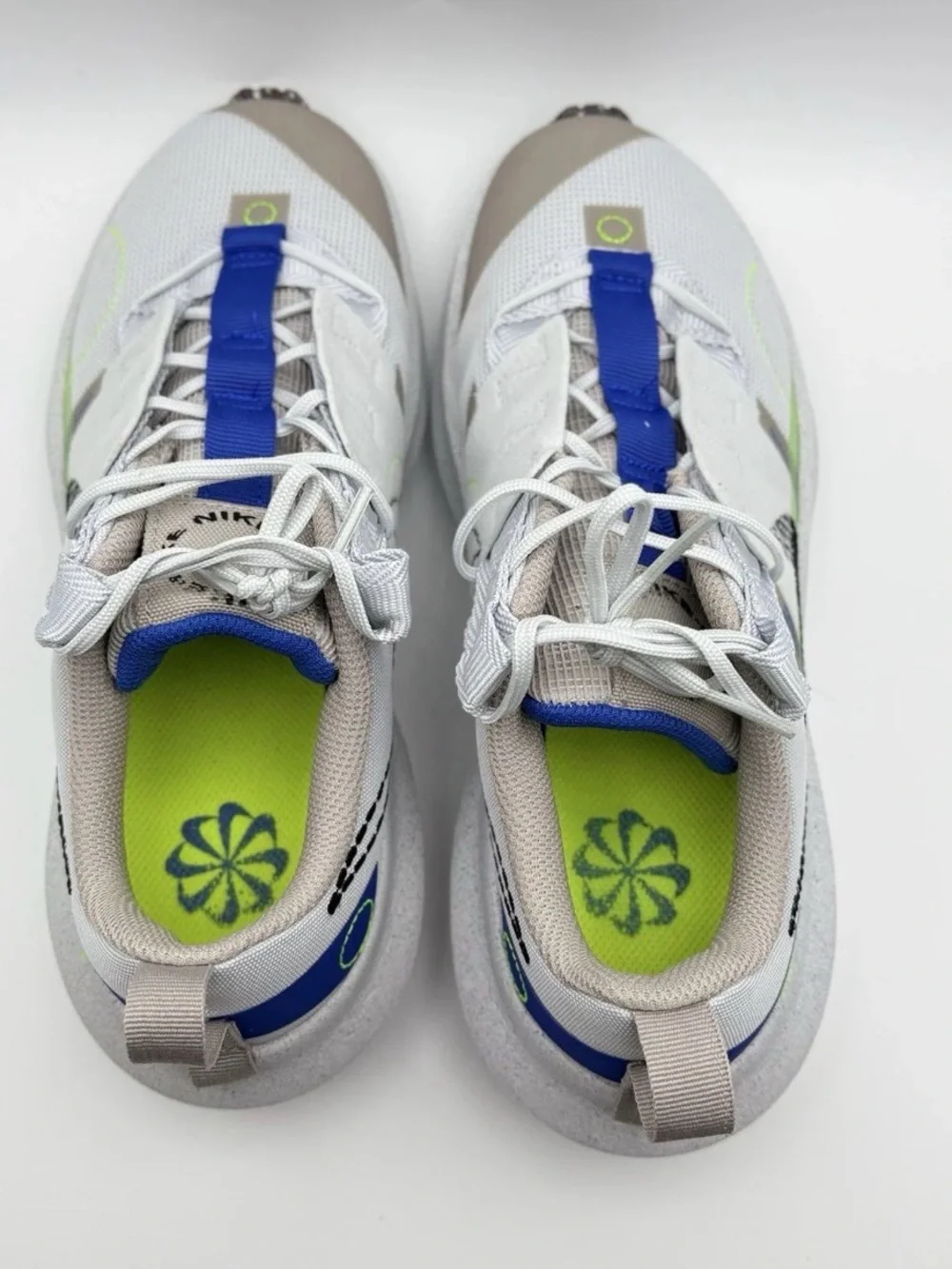 Nike Kids Sneakers - White, Green & Blue Accents